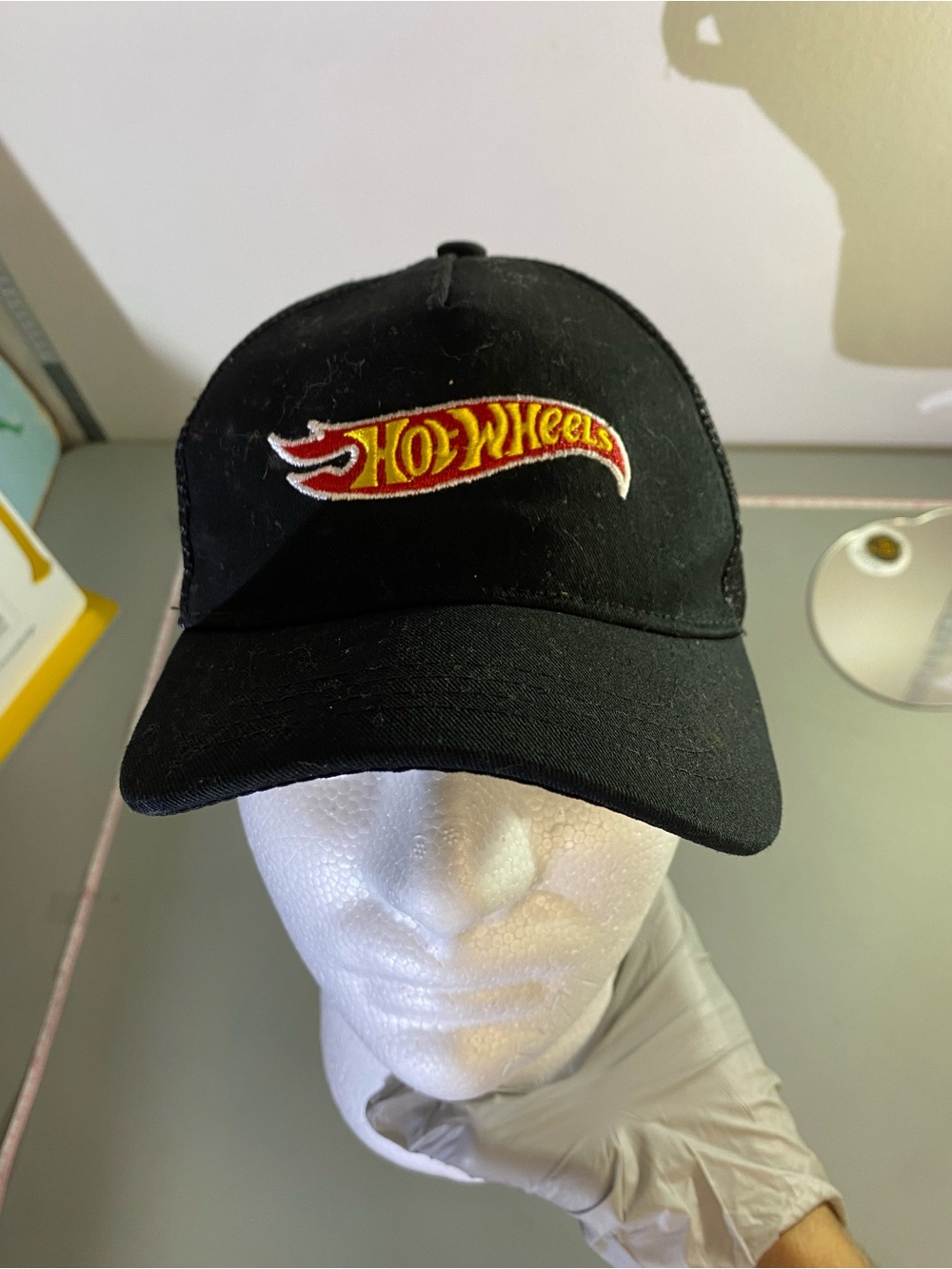 Hot Wheels Black Embroidered Logo Baseball Cap